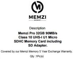 MEMZI PRO 32GB CLASS 10 90MB/S MICRO SDHC CARTA DE MEMÓRIA COM ADAPTADOR SD PAR