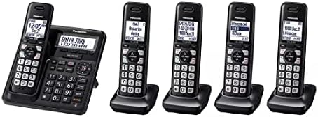 Telefone sem fio da Panasonic com sistema de mecanismo de atendimento, identificação de chamadas bilíngues