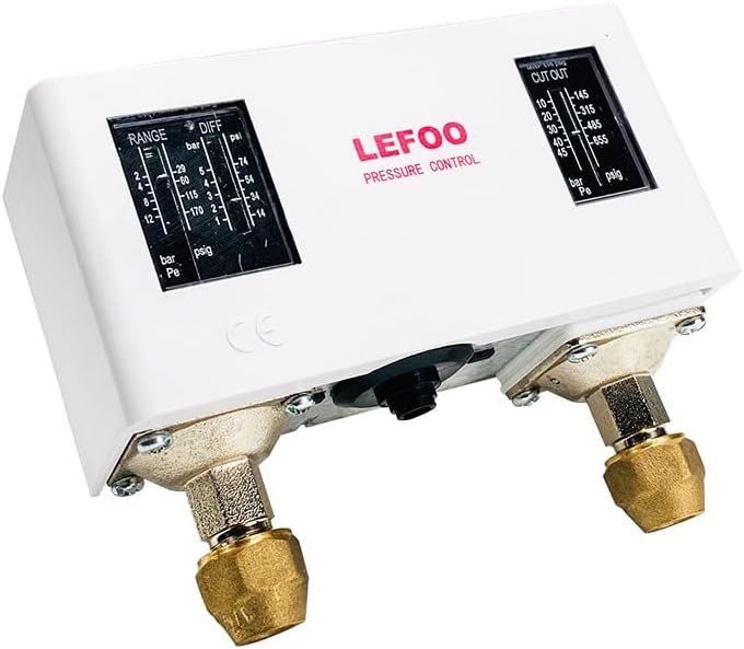 Sistema de refrigeração com chave de pressão dupla alta controladora de pressão limitada alta LF58 -