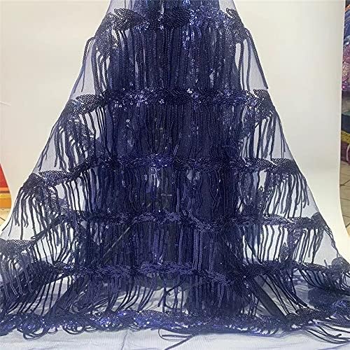 Tecido de renda bordado para vestido de festa de casamento 5 jardas africanas 3d lacinas tecidos de renda