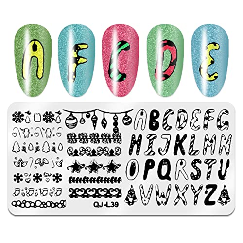 Wokoto 5pcs Chrals Halloween unhas Placas de estampagem Kit Defina Ferramentas de Art para manicure