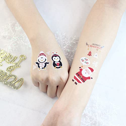 Adesivos de tatuagem temporária de Natal luminos