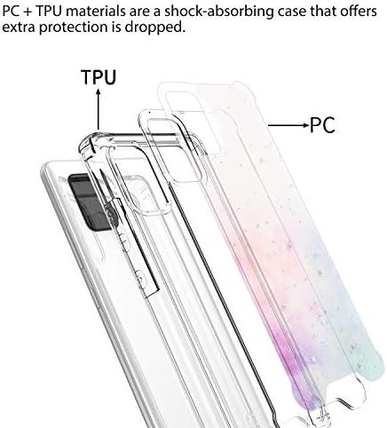 Caixa de telefone TJS compatível com Samsung Galaxy A51 5G, com [protetor de tela de vidro temperado]