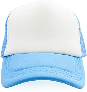 Toptie Kids 5 painéis Mesh Mesh Capinho de caminhão Snapback Snapback Hat em branco Chapéu de caminhão