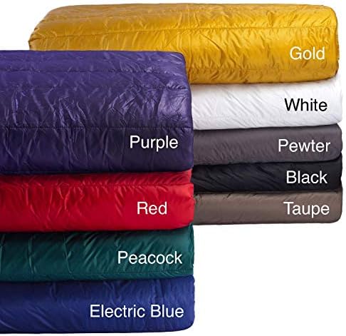 Puff Down Down Alternativo cobertor resistente à água interna/externa com tampa de nylon extra forte, gêmeo, azul elétrico