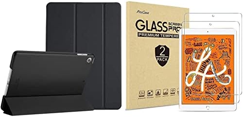 Procase iPad Mini 5 2019 Pacote de estojo inteligente slim com 2 pacote iPad mini 5 2019 / mini 4 2015 Protetores de tela de vidro temperado