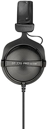 Beyerdynamic DT 770 Pro 250 ohm de estúdio fechado Mistura de fones de ouvido-Inclui-Includes- Soft Case, fone de ouvido e cabo de extensão e um pano de limpeza 6ave