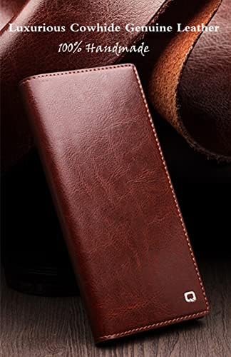 Qialino para a caixa de carteira Ultra Samsung Galaxy S23, Casos clássicos da moda de couro genuíno de
