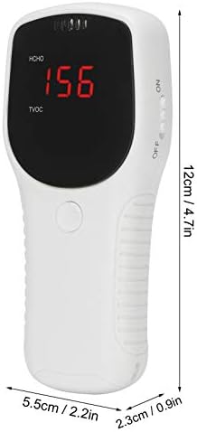 Monitor de poluição da qualidade do ar, LED Digital Display Formaldeído Detector Mini Analisadores de gás de qualidade do ar interno portátil para uso em casa