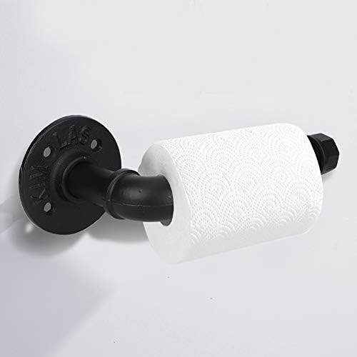 Suporte de papel higiênico preto, suporte para o banheiro, suporte de papel de papel de água de água montada