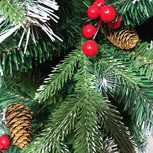 Dlpy na árvore de Natal artificial de neve reunida com pinecone stand de metal decorado e ecologicamente correto para o tradicional interno A 5 pés