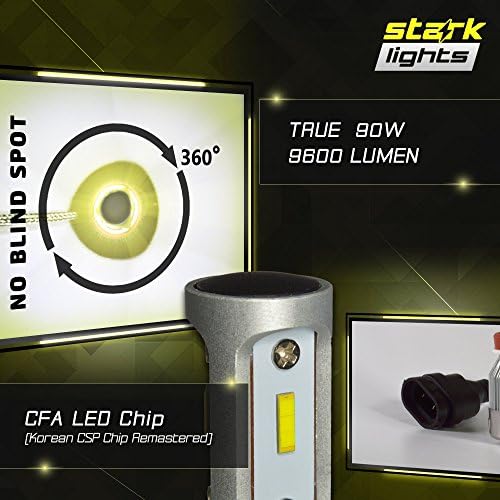 Stark Industries H8/H9/H11 APX Série 90W Kit de conversão de faróis LED 3000K IP68 IP68 impermeável