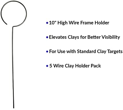 Birchwood Casey Wire Clay Targets para prática de tiro - portátil leve fácil de usar portadores de arame de 10 - 5 pacote