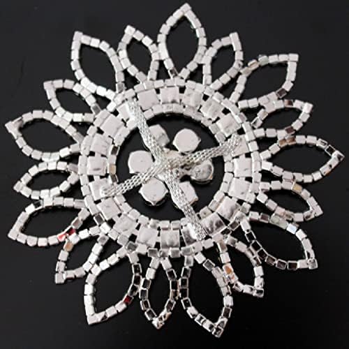 TBGFPO Glass Crystal Rhinestone Applique Flor Shape Base Corrente de casamento Costura costurar na