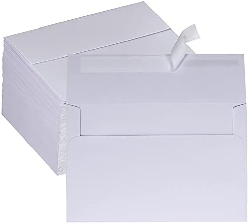 150 Pacote a 9 envelopes de convite em casca branca e pressione self self 5 3/4 x 8 3/4 envelopes 95
