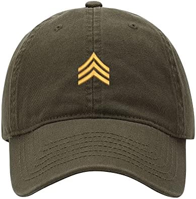 L8502-LXYB Baseball Men Army Rank Patch Sargento Sargento Bordado Caspo de Casto Lavado Hat Caps de beisebol