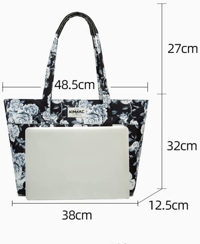 Kinmac feminino laptop saco de bolsa de bolsa superior para laptop até 15 polegadas