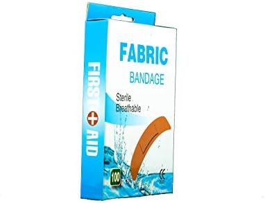 Bandid Aid estéril 3/4 x 3 Facível flexível Bandagens auto-adesivas com almofada antiaderente para cuidados de feridas e caixa de colorir de pele de primeiros socorros de 400