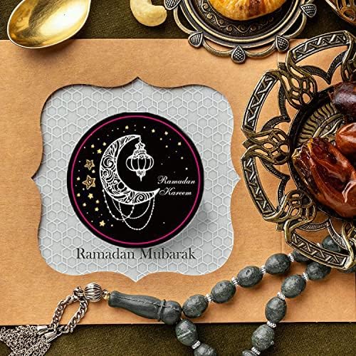 480 peças Eid Mubarak adesivos Ramadan Kareem adesivos, etiquetas de tags de presentes islâmicas para decorações de festas Eid de festas Ramadã