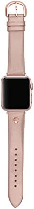 Kate Spade Nova York Banda de couro intercambiável compatível com suas tiras de relógio Apple de 38/40 mm para Apple Watch Series 8/7/6/5/4/3/3/2/se
