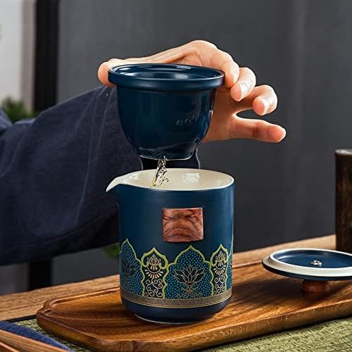 Xwozydr porcelana de porcelana Conjunto de chá de chá de chá ao ar livre Conjunto de chá Saco de chá Anti-escaldamento