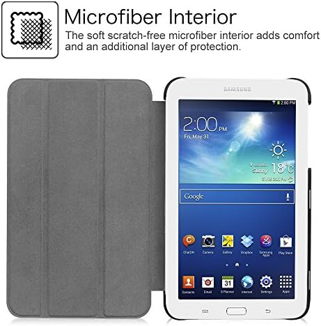 Caixa de casca de finie slim para Samsung Galaxy Tab E Lite 7.0-Tampa de suporte de proteção ultra leve para Galaxy Tab E Lite 7.0 Sm-T113/Tab 3 Lite 7.0 Sm-T110/Sm-T111 Tablet de 7 polegadas, preto