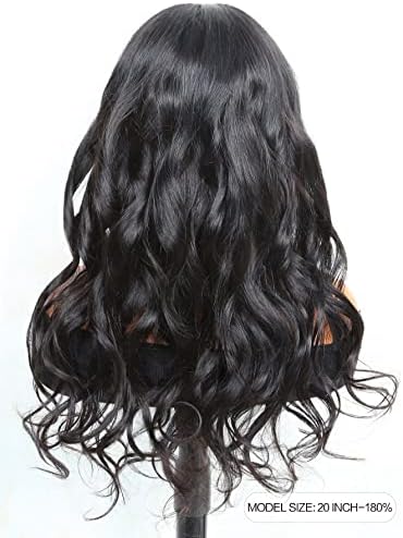 GSJPMFZ Mulheres peruca cabelos humanos 13 * 4 Lace Front Human Hair Wig com franja para parte