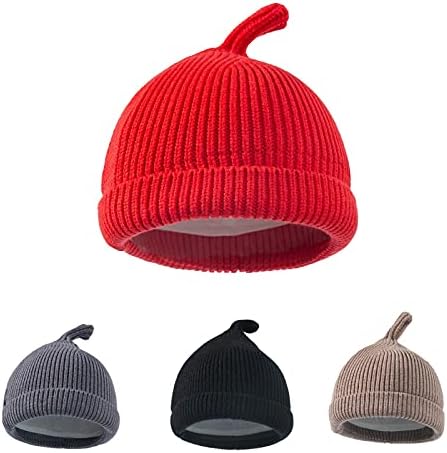 Qlazo gorda chapéu para homens crianças criança chapéu de inverno bebê, pompom de tampa de esqui malha quente infantil