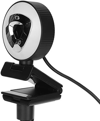 DPOFIRS 1080P HD Web Camera, webcam com microfone para chamadas de vídeo, conferência, câmera de computador preencher incorporada luz 3 brilho de nível 3