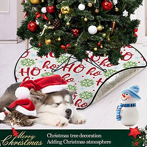 VISESUNNY Feliz Natal Hohoho Snowflake Tree Tree Tree Stand Mat Floor Protetor Absorvente Tree Stand Tape