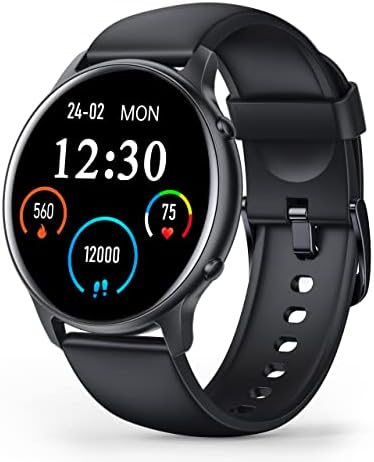 Relógio inteligente Stiive, tela de toque completa de 1,28 polegada Smartwatch para homens, freqüência cardíaca e monitor de sono, pedômetro IP68 Watersopers impermeável relógio para Android & iOS Phones-Black