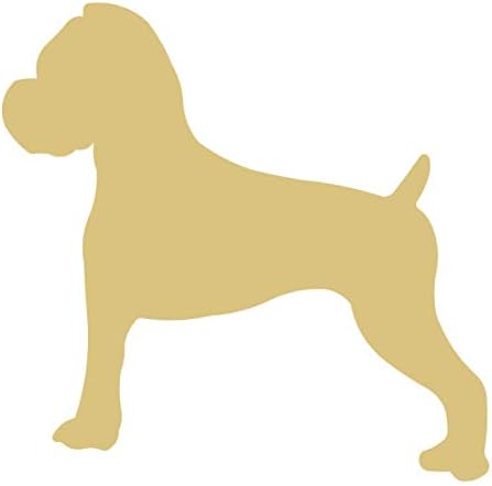 Boxer Cutout inacabado a madeira cachorrinho de cachorro abrigo de animais decoração de animais de animais