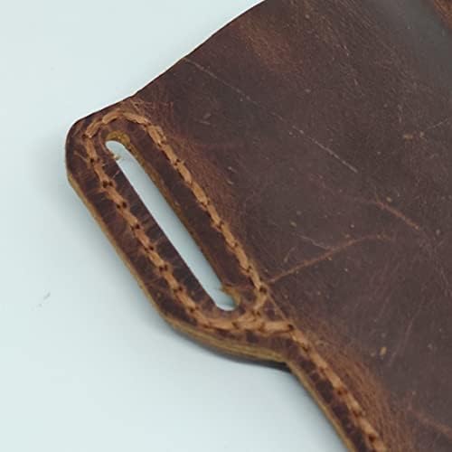 Caixa de coldre de couro holsterical para Blu Vivo Xi, capa de telefone de couro genuína, estojo de bolsa de couro feita com loop de cinto lateral, coldre de couro maluco vertical, estojo marrom