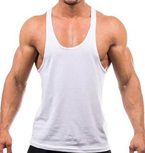 Tanque de ginástica de yaker masculino tampas de ginástica Y-back de treino muscular camisetas de gestas de fitness tee de fitness