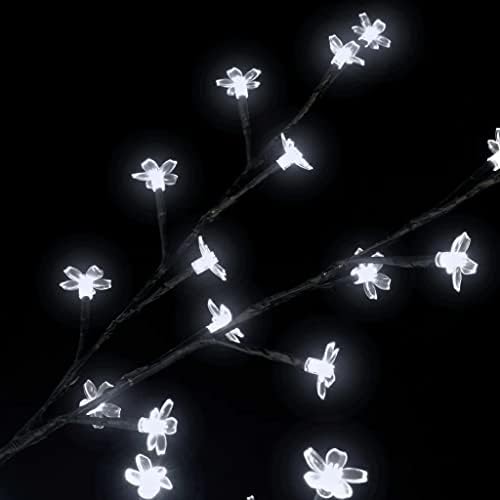 Árvore de Natal de Vidaxl 200 LEDs Flores brancas de cerejeira leve 70,9