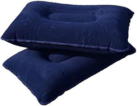 Tecido Zerodeko travesseiro inflável de travesseiros de viagem de camping travesseiros infláveis: Almofadas de ar de tecido lascado azul escuro para camping backpacking acampamento travesseiro inflável