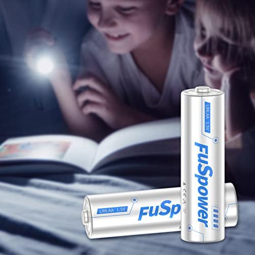 Fuspower 100 Pack AA Baterias LR6 Bateria de 1,5V Dobrar uma baterias alcalinas para dispositivos