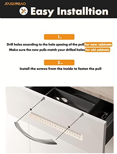 JIASENBAO BUZED CAMETO DE Níquel puxa 6,3 polegadas Arch Twisted Handles de prata Drawer Cozinha armário de cômoda de banheiro Hardware
