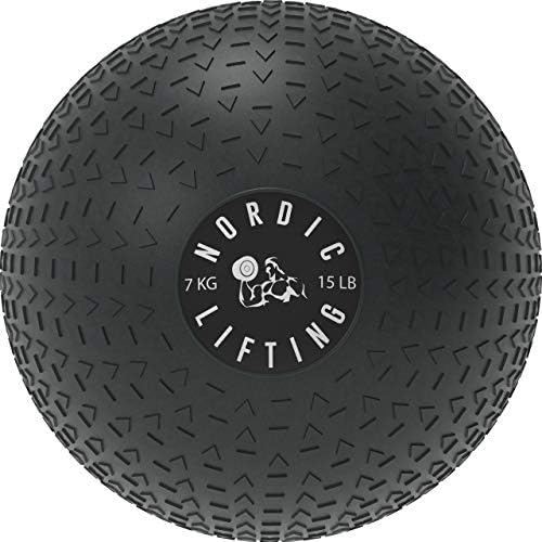 Nordic Lifting Slam Ball 15 lb pacote com bola de parede 12 lb