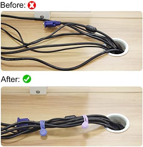 Oneleaf reutilizando os cabos de cabos magnéticos de silicone para gerenciamento de cordões, abraços