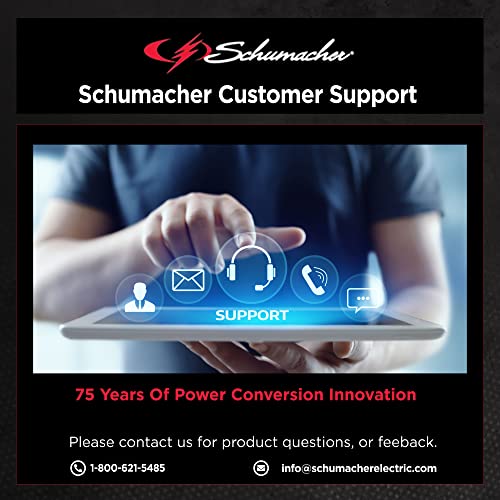 Schumacher SA1589 12V 5W Carregador de bateria e mantenedores de bateria solar portátil - 1A porta USB - para motocicletas, esporte de energia, carro, van e baterias de barco preto