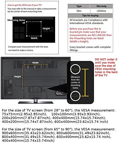 CK Global de suporte de parede de TV de baixo perfil com suporte de espírito integrado para o Modelo de 43 polegadas de TV LG: 43LH570A.