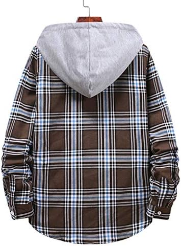 Jaquetas para homens, camisa básica aberta masculino ao ar livre de manga longa Spring Fit Soft Camiseta Plaid