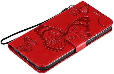 Linzhou Samsung Galaxy A12 5G Caixa da carteira, capa de proteção magnética da capa protetora Função de couro para Samsung Galaxy A12 5G, vermelho