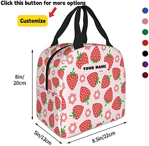 Personalize lancheira de anime - bolsas de viagem fofas bolsas impermeáveis ​​reutilizáveis ​​-