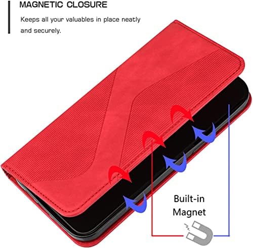 Caixa de flip gxfcuk para iPhone 14/14 Plus/14 Pro/14 Pro Max com suporte para cartão, capa de carteira de couro PU e esbelta