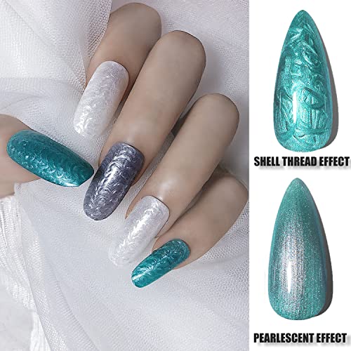 Ahamiou Pearl Gel Polishine Shimmer Mermaid Gel Gel Glitter Gel Gel Mergulhe o gel UV para Salon Home DIY Manicure Uso