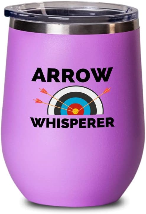 Tumbler de vinho de arco e flecha 12oz - Arrow Whisperer - Treco treinador