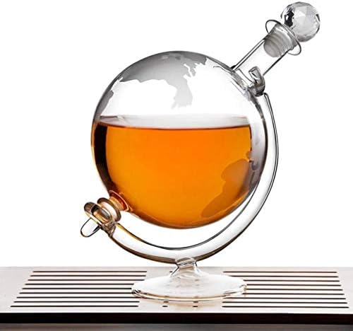 Whisky Decantador Whisky Globe Decanter, vidro transparente de cristal em cristal, para bebidas alcoólicas,