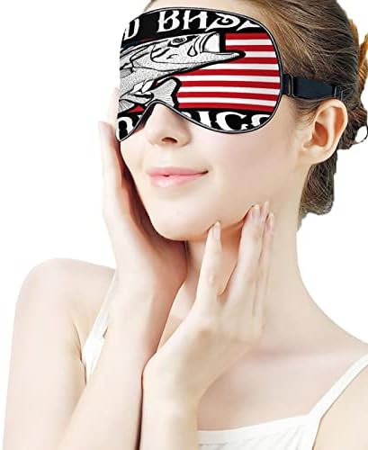America pescando o sono, máscara de cegos máscara de olho fofo capa noturna engraçada com alça ajustável
